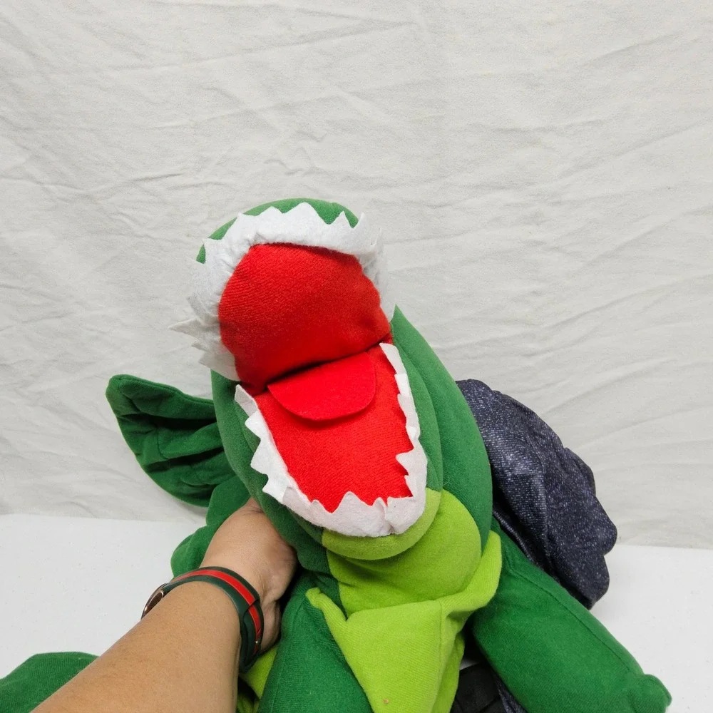 Spirit Halloween Ride-In Dinosaur Costume Kids One Size Green Plush Dino